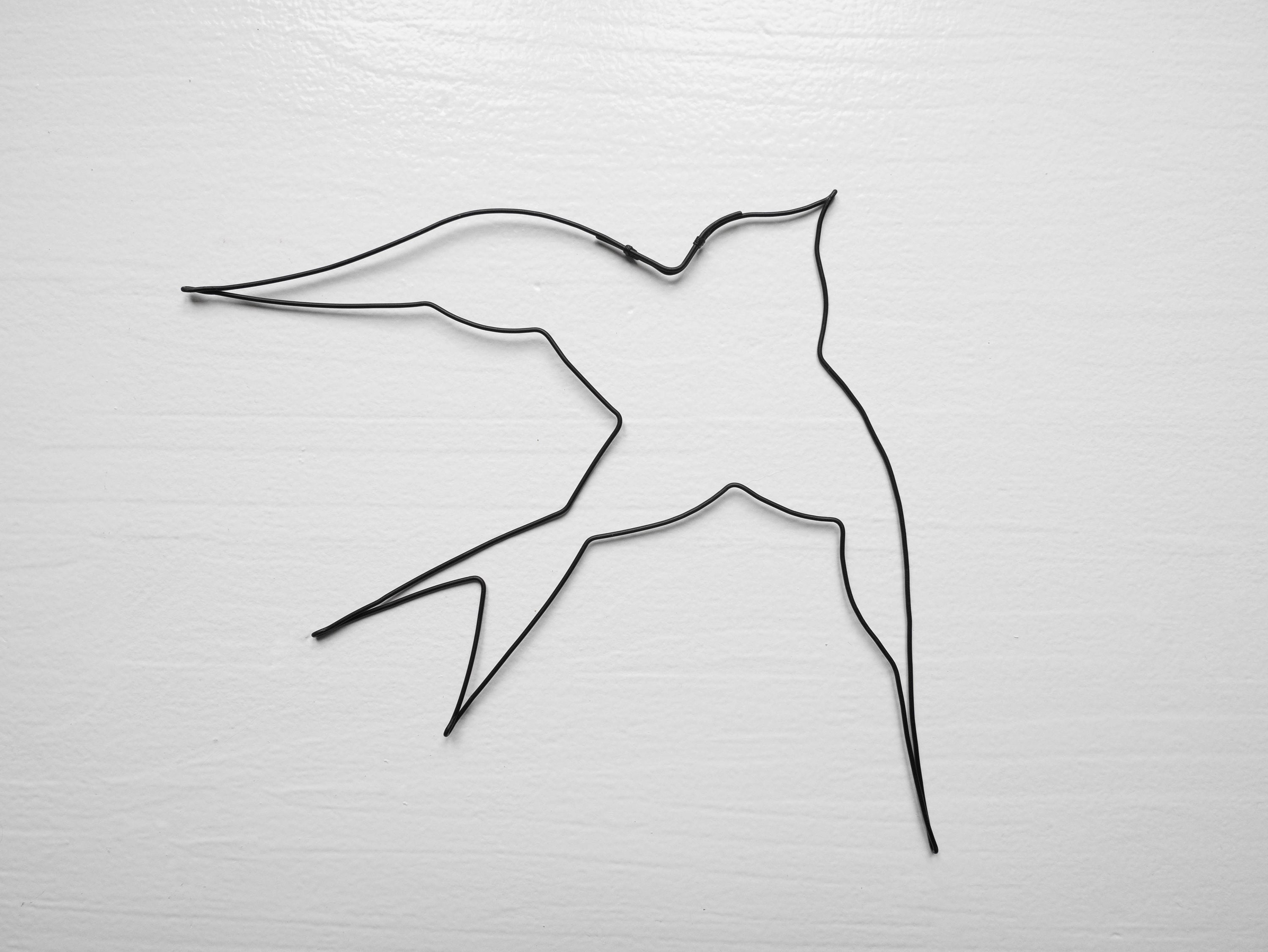 Oiseau Fil de Fer, Hirondelle en Décoration Murale d'intérieur, Oiseau Métal, Hirondelle Murale, Scu