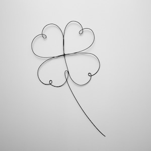 4-leaf clover made of wire, metal wall decoration, kitchen interior decoration, industrial decoration, clover wall decoration