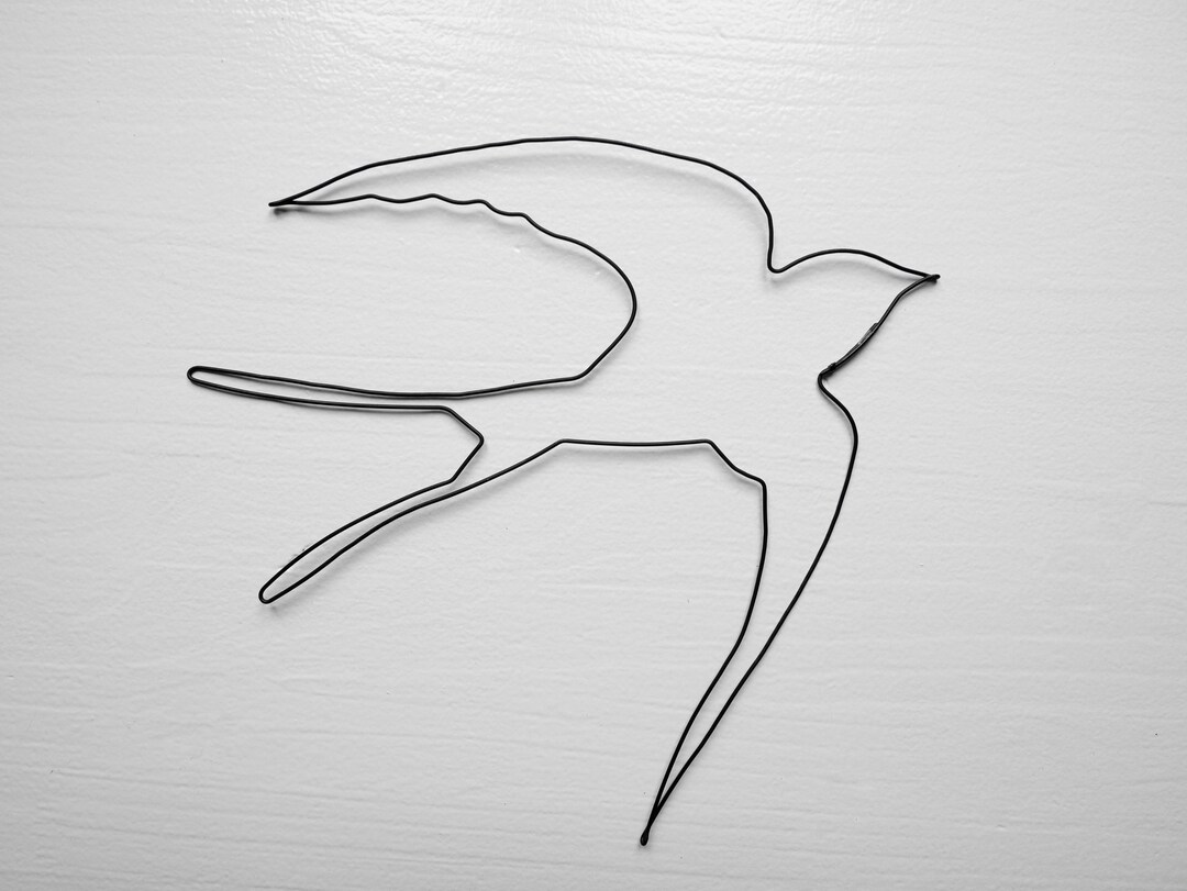 Sculpture papillon en fil de fer, art mural, décoration de jardin, cadeau pour maman, art en