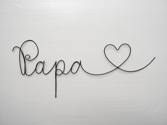 Mot En Fil De Fer Personnalisable Papa Bonne Fete Papa Etsy France