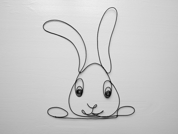 Recuit Wire Rabbit Rabbit Silhouette Sculpture Bedroom Wall Etsy Recuit Wire Rabbit Rabbit Silhouette Sculpture Bedroom Wall Etsy