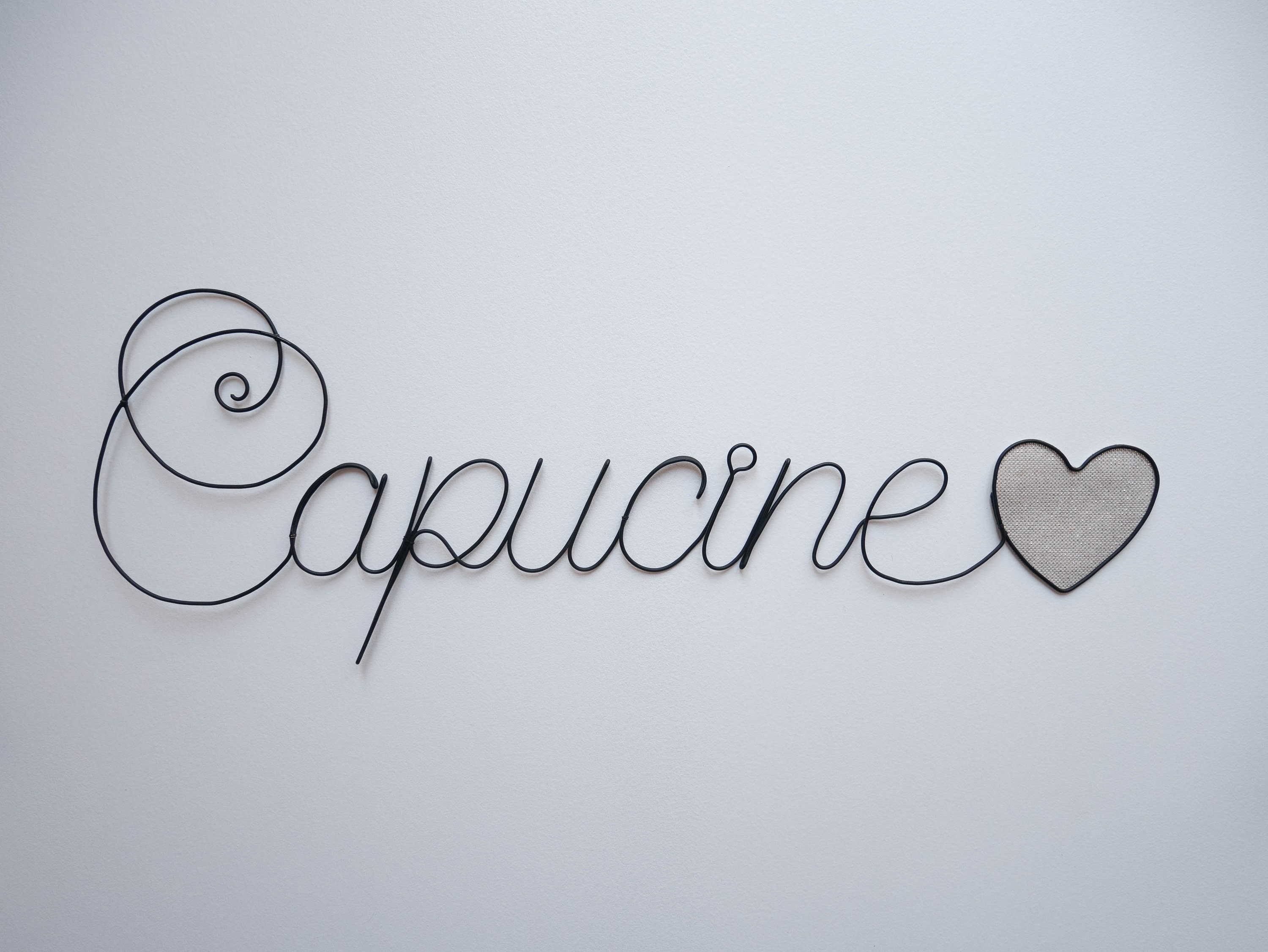 Prénom Personnalisable en Fil de Fer, Prénom avec Étoile, Écriture Décoration Murale Chambre d'enfan