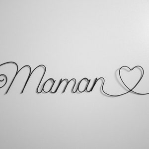 Customizable wire word mom, mom gift, happy mom&#39;s day, wall decoration, mom&#39;s birthday, phrase, plate, Mother&#39;s Day