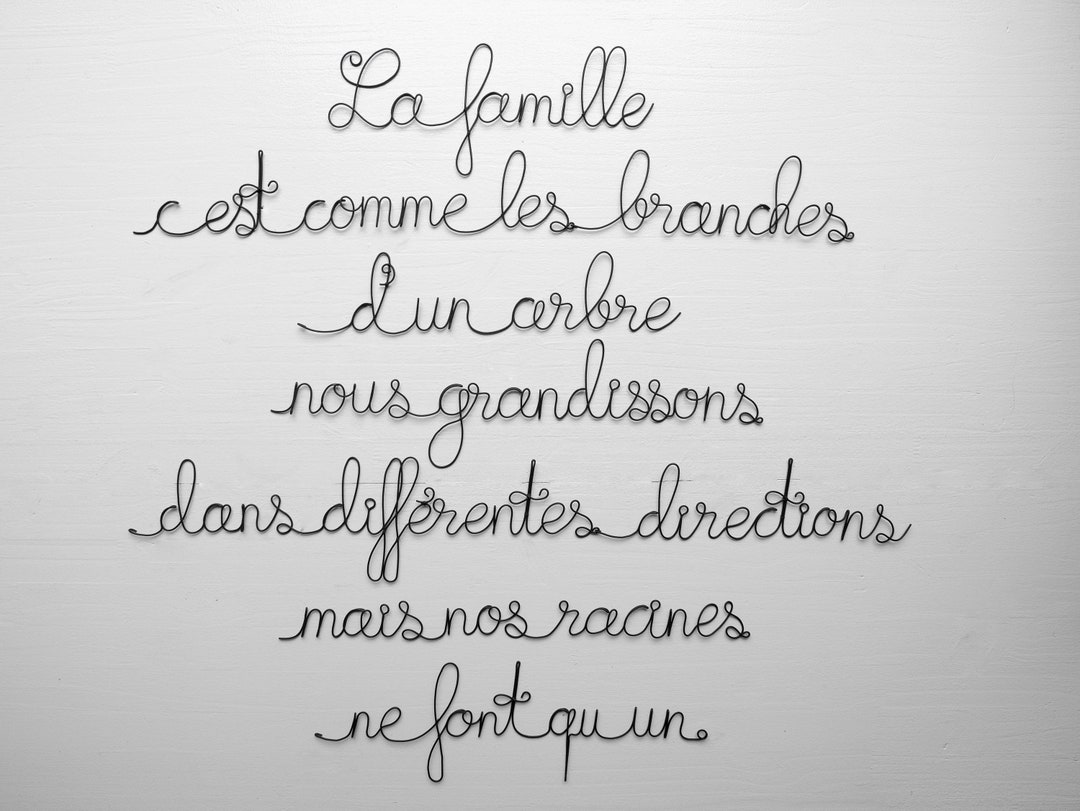 Phrase en fil de fer recuit, citation en fil de fer, décoration murale maison, message en fil de fer recuit, phrase suivez vos rêves, déco main image 0