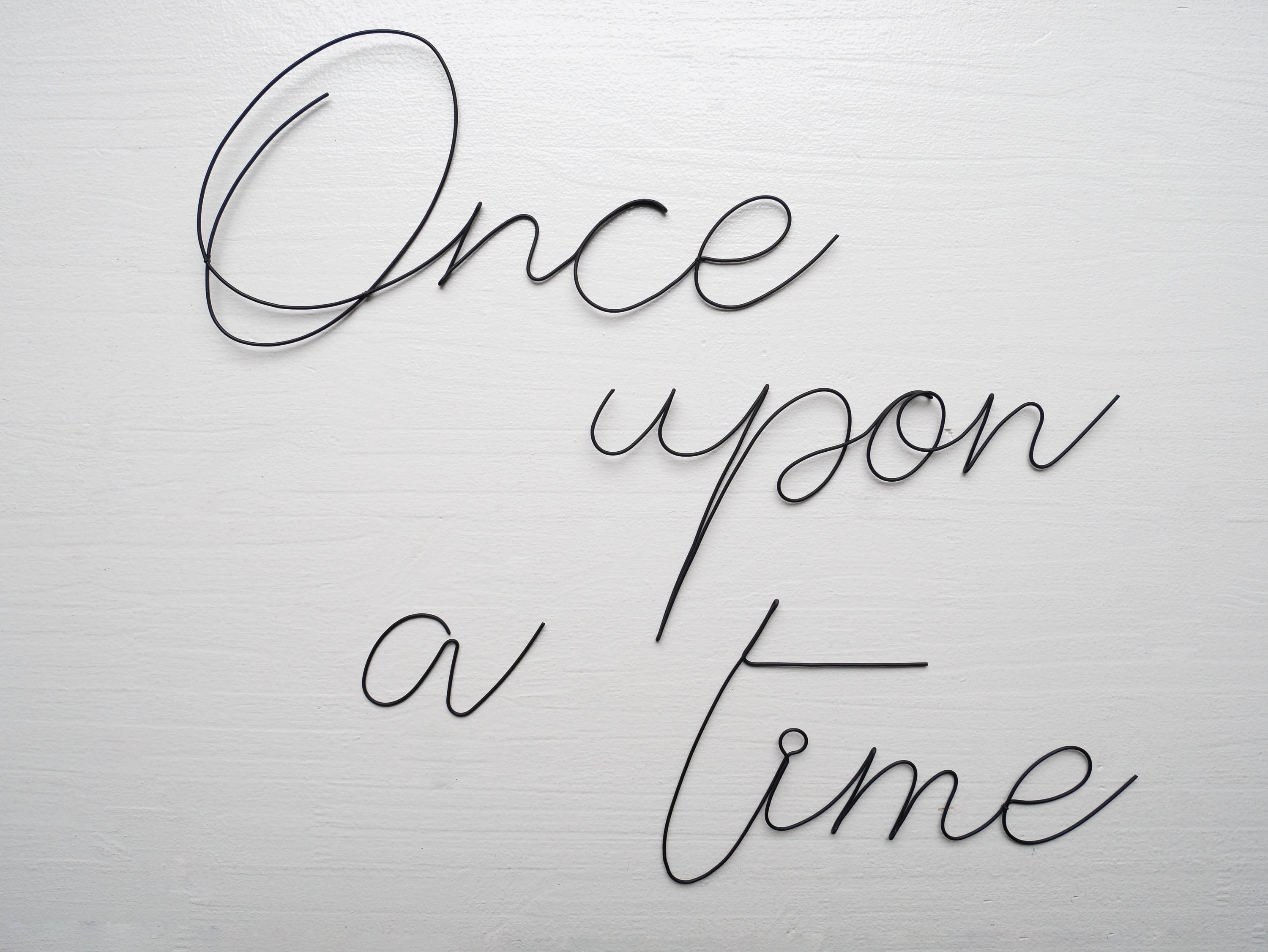 Phrase Fil de Fer Personnalisable Once Upon A Time en Recuit, Message Fer, Phrase Citation Fer