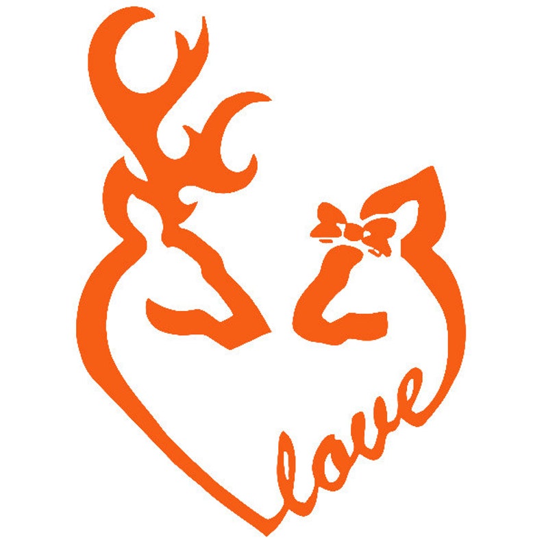 Buck And Doe Love Browning Custom DieCut Vinyl Etsy