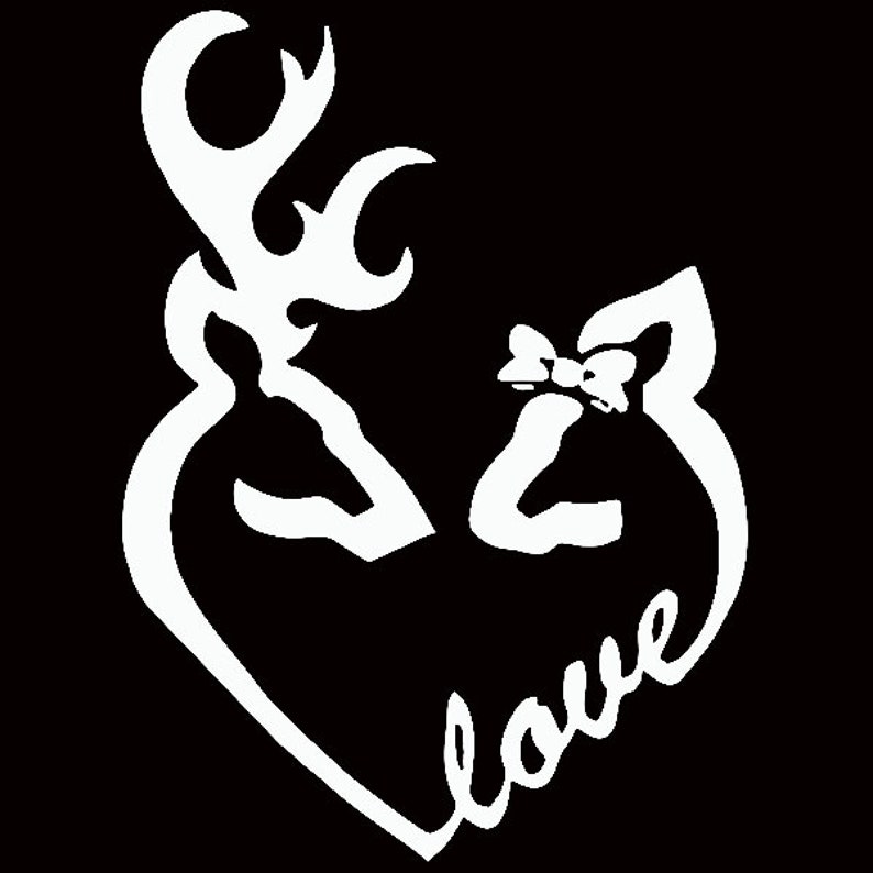 Buck And Doe Love Browning Custom DieCut Vinyl Etsy
