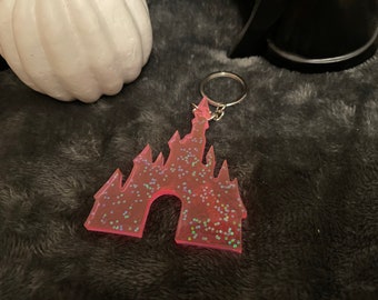 Keyring 'Impractically Perfect' Disneyland Castle Resin | Handmade Gift Magic Fantasy