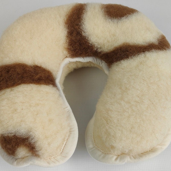 Wool Neck travel Pillow , Merino wool Neck pillow