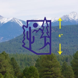 Arizona sticker Explore Wilderness vinyl decal PAIR.  Available in many colors.