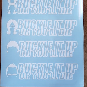 Bobs burgers Buckle it up! Family decal sticker PAIR