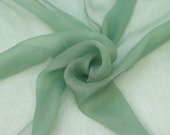 Nastro in chiffon strappato a mano verde, nastro in chiffon sfilacciato  verde scuro, nastro per bouquet da sposa -  Italia