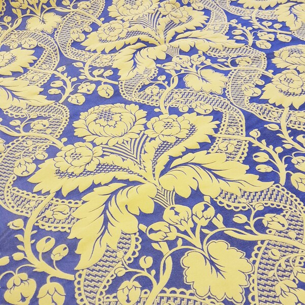 Gold Damask Fabric Etsy