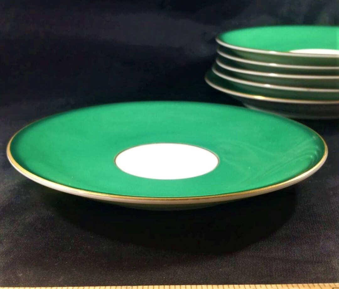 Vintage Saucer Dishes, Set of 6 Plates, Kitchen Items, Kitchen and Dining, MCM Decor, China