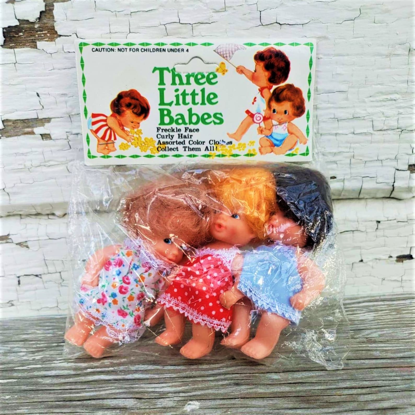 Vintage Baby Dolls 1970s Toys Set of 3 Miniature Dollhouse Etsy