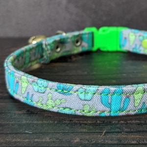 Cactus Cat Collar | Break-Away Clasp | Fabric Collar | Gift for Cat Lover | Green Cat Collar | Safety Buckle | Succulent | Southwest Collar
