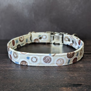 Coffee Dog Collar | Brew | Cappuccino Dog Collar | Mocha Latte Dog Collar | Hot Cocoa | Adjustable | Martingale Option | Gift for Dog Lover