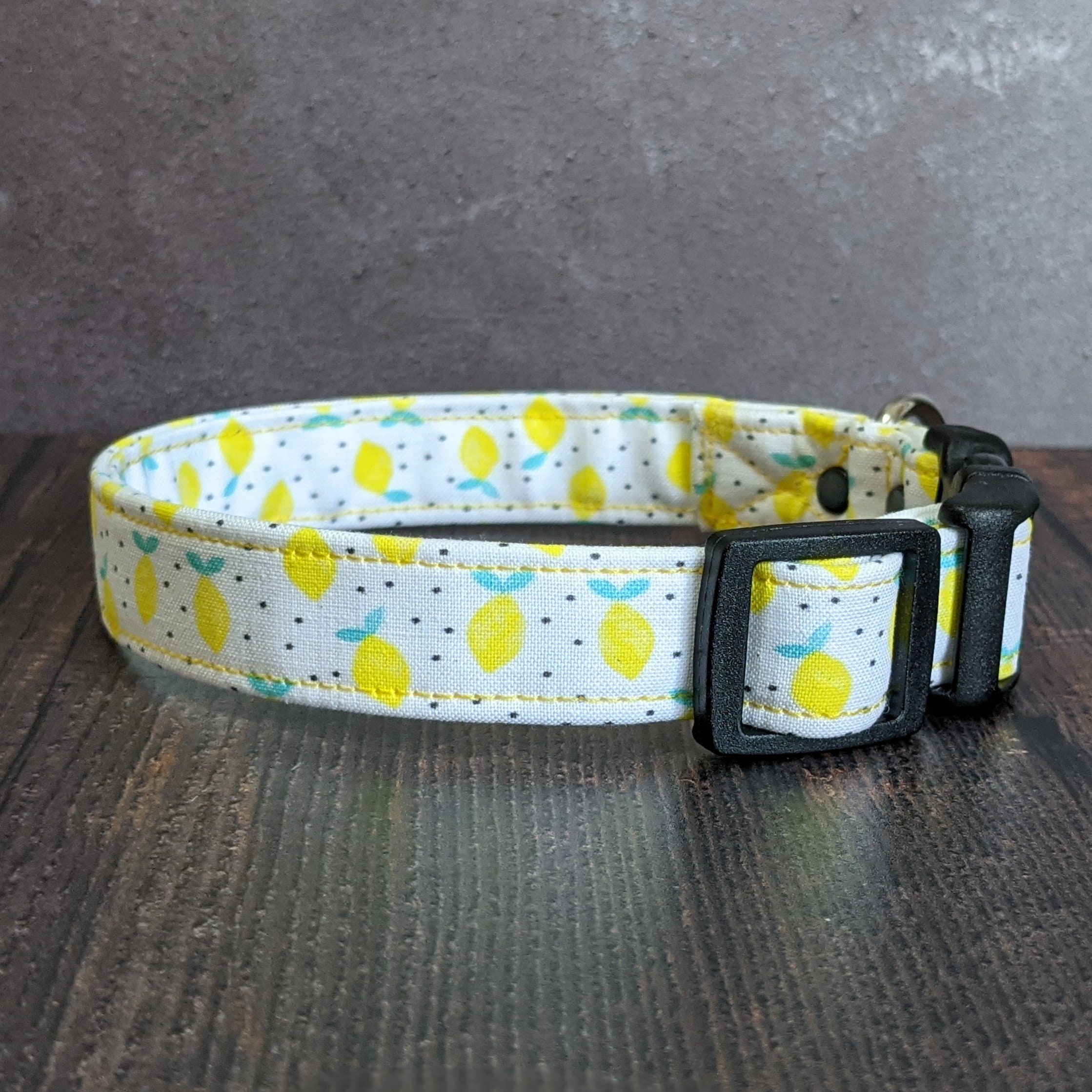 Lemon Dog Collar Yellow Polka Dot Dog Collar Gift for Etsy