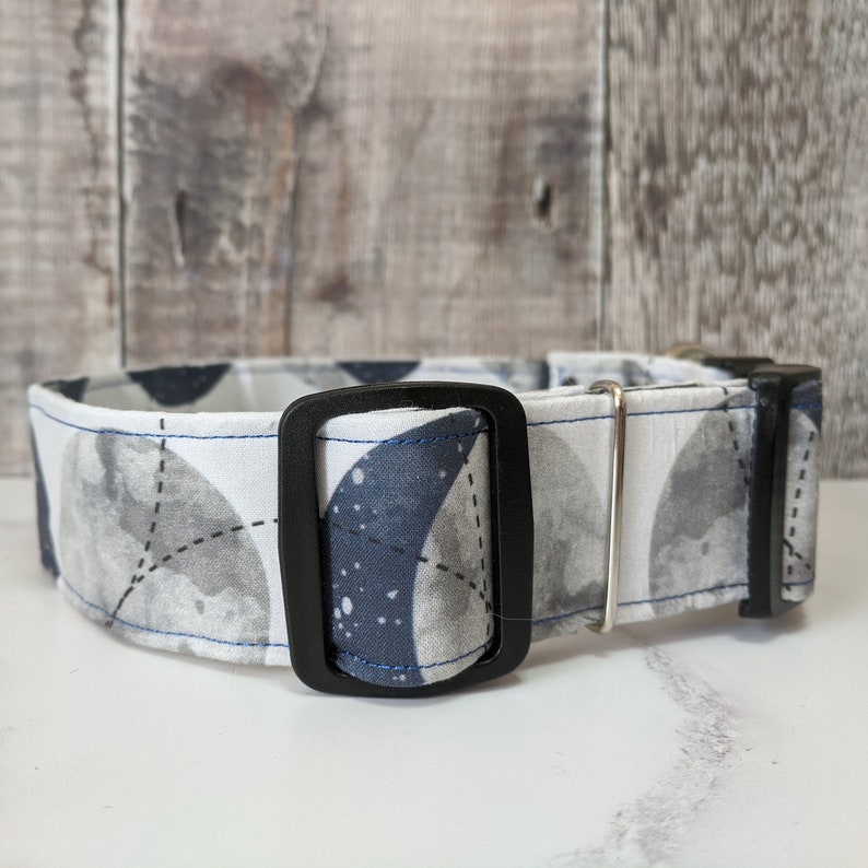 Moon Dog Collar Adjustable Martingale Option Fabric Etsy
