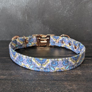 Kaleidoscope Dog Collar | Small Rose Gold Hardware | Adjustable Collar | Fabric Collar | Gift for Dog Lovers | Lavendar | Lilac | Orchid |