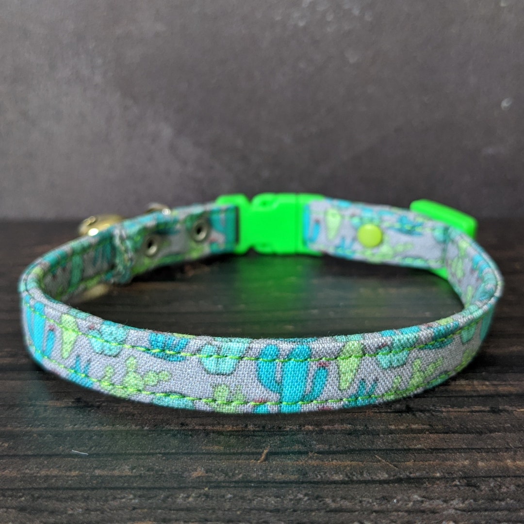 Cactus Cat Collar Breakaway Clasp Fabric Collar Gift for Cat Lover