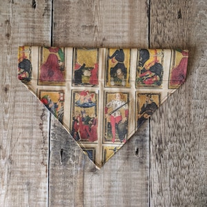 Tarot Deck Dog Bandana. Fortune teller cards on fabric. Gift for Dog Lovers. Halloween Witchcraft Magic Witch Future Reading Divination. USA