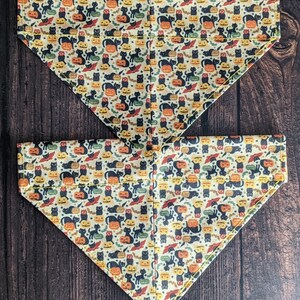 Witch Cat Bandana | Over-the-Collar Bandana | Slide On Bandana | Halloween Cat Bandana | Witches Bandana | Spooky Scary Trick or Treat USA