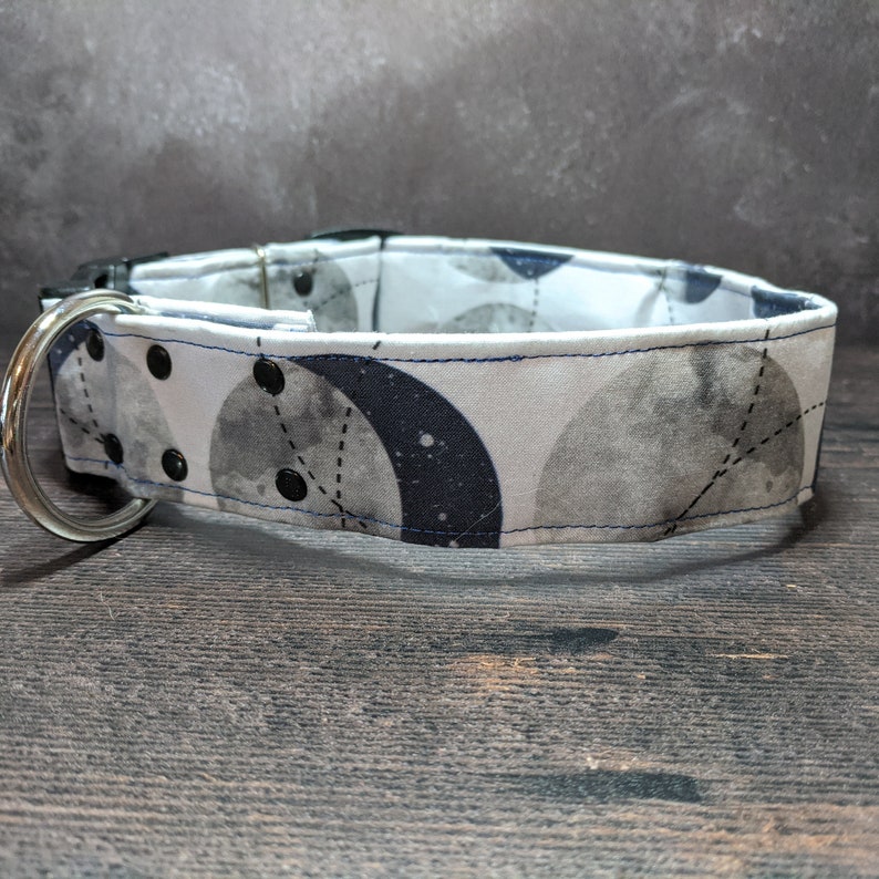 Moon Dog Collar Adjustable Martingale Option Fabric Etsy