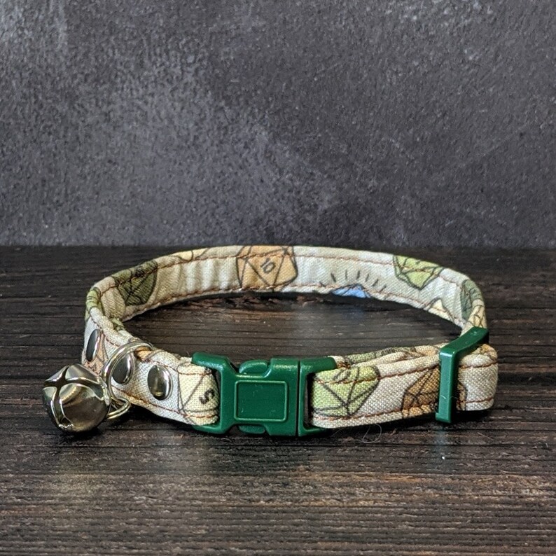 Dice Cat Collar Breakaway Clasp Fabric Collar Gift for Etsy