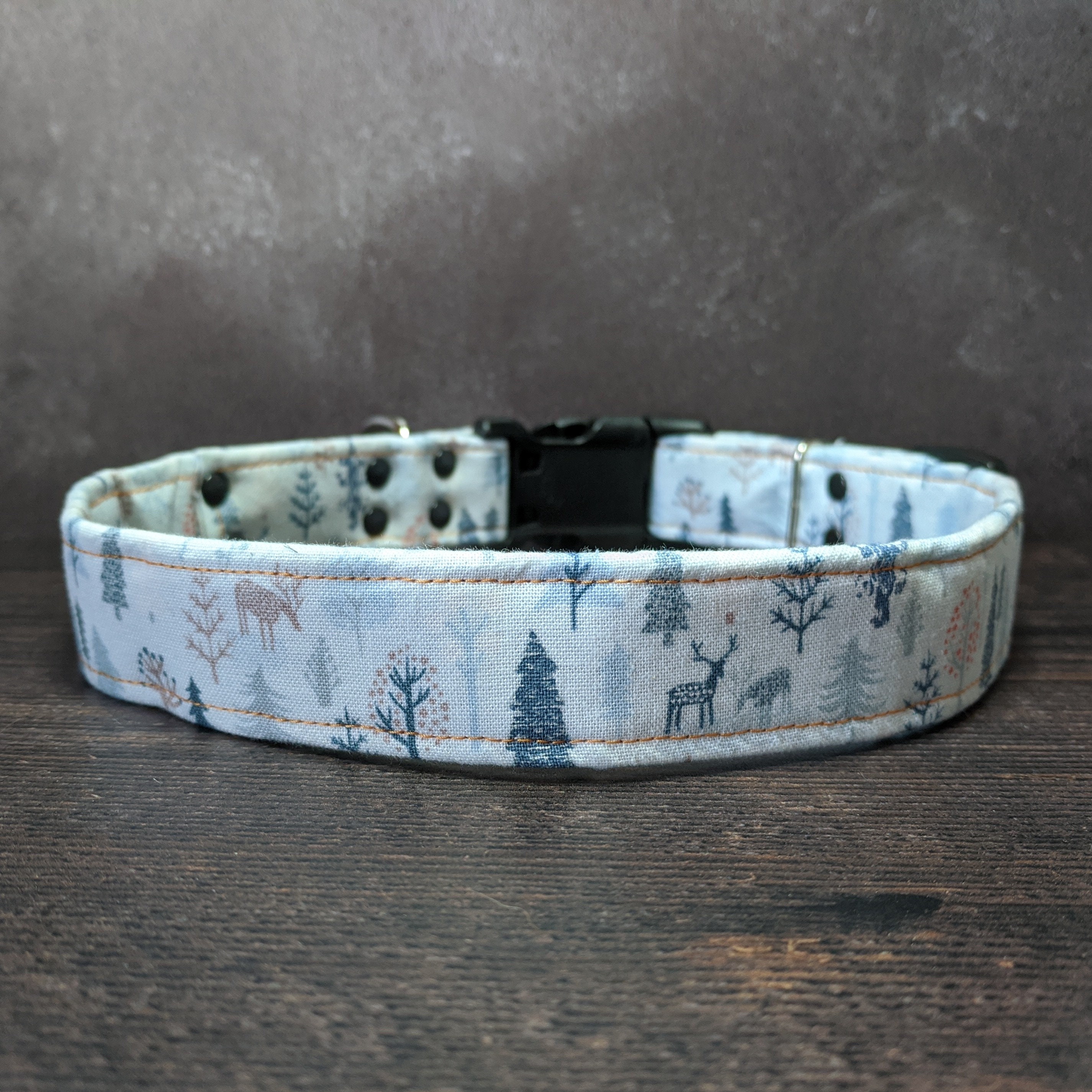 Pine Forest Dog Collar Trees Adjustable Martingale Etsy