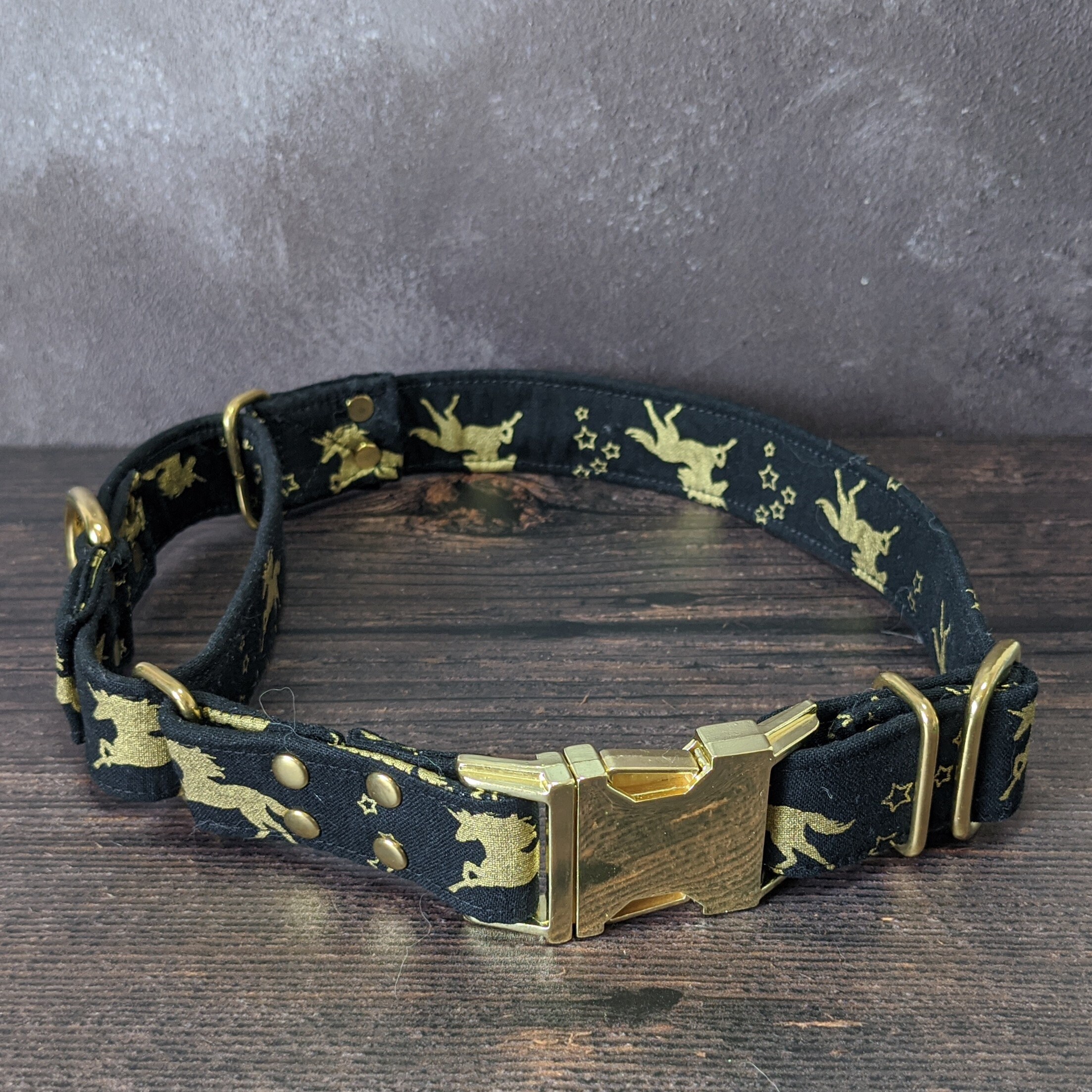 martingale collars with quick snap buckle