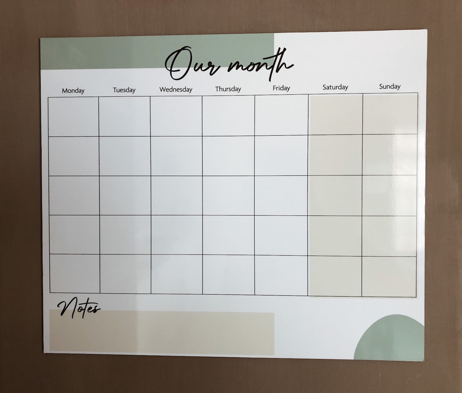 our-month-whiteboard-monthly-planner-writeable-board-etsy