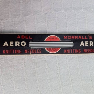 Vintage Aero Knitting Needles Mixed Lot Size 13 Straight Plus Double  Pointed Abel Morrall's Size 12 and 13 Partial Packs 