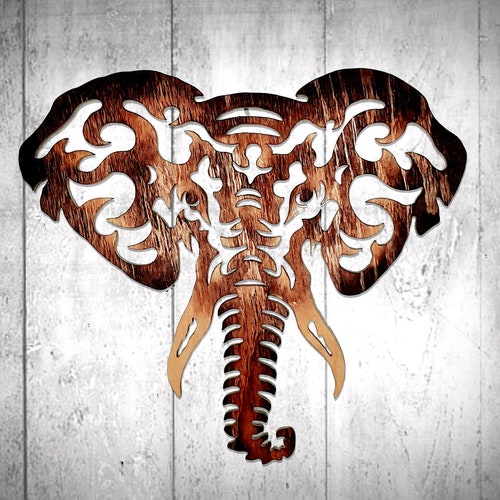 Wooden Elephant Decor Wood Wall Art Elephant Gifts Elephant Etsy