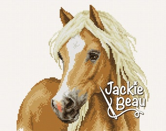 Haflinger horse - Jackie Beau - Cross stitch pattern pdf download © Beau2stitch