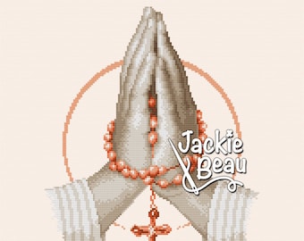 Praying hands lll - Jackie Beau cross-stitch pattern pdf-download © Beau2stitch