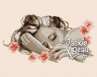 Sleeping Beauty -Jackie Beau - Cross-stitch pattern pdf download © Beau2stitch