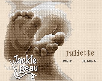 Little feet - Jackie Beau cross-stitch pattern pdf-download © Beau2stitch