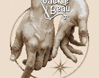 Finger contact - Jackie Beau cross stitch pattern pdf download © Beau2stitch