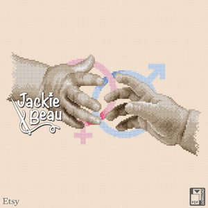 Twin hands - Jackie Beau cross stitch pattern pdf-download © Beau2stitch