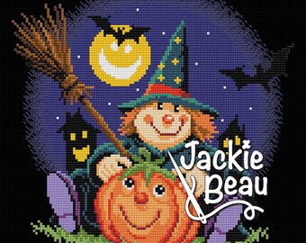 Happy Halloween - Jackie Beau cross stitch pattern pdf-download © Beau2stitch