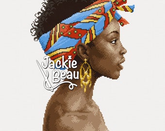 Colorful black - Jackie Beau - Cross-stitch pattern pdf download © Beau2stitch