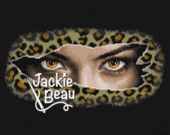 Leopard glance - Jackie Beau - Cross stitch pattern pdf download © Beau2stitch