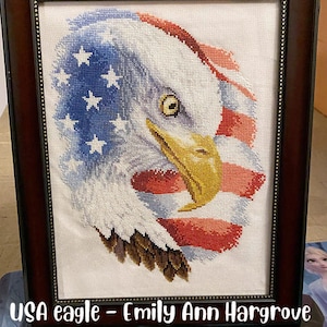 USA eagle Jackie Beau cross-stitch pattern pdf-download © Beau2stitch image 3