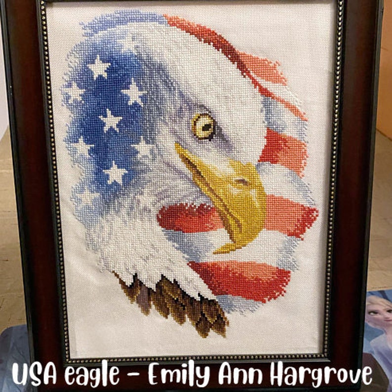 USA eagle Jackie Beau cross-stitch pattern pdf-download © Beau2stitch image 3