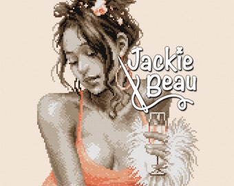 Party Girl - Jackie Beau - Cross Stitch Pattern PDF Download © Beau2stitch