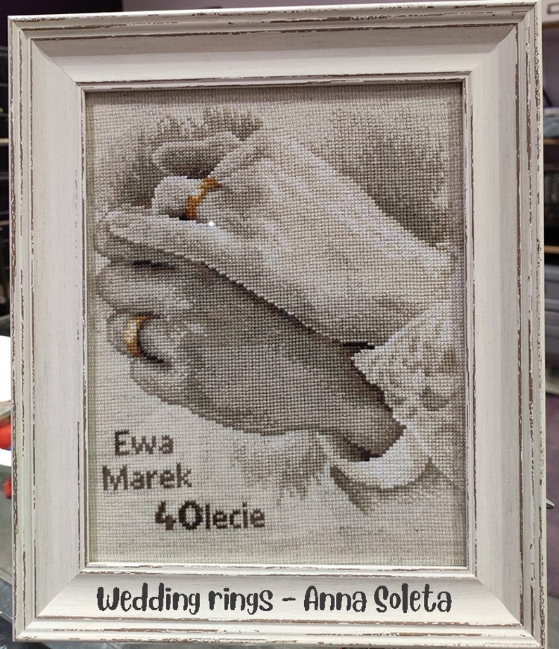 Cross Stitch Pattern Wedding Rings by Jackie Beau Pdf Etsy