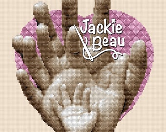 Handen - Jackie Beau - Kruissteek patroon PDF-download © Beau2stitch