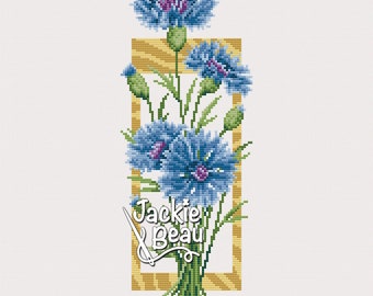 Cornflowers - Jackie Beau cross-stitch pattern pdf-download © Beau2stitch