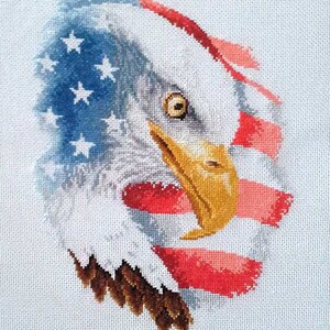 USA eagle Jackie Beau cross-stitch pattern pdf-download © Beau2stitch image 2